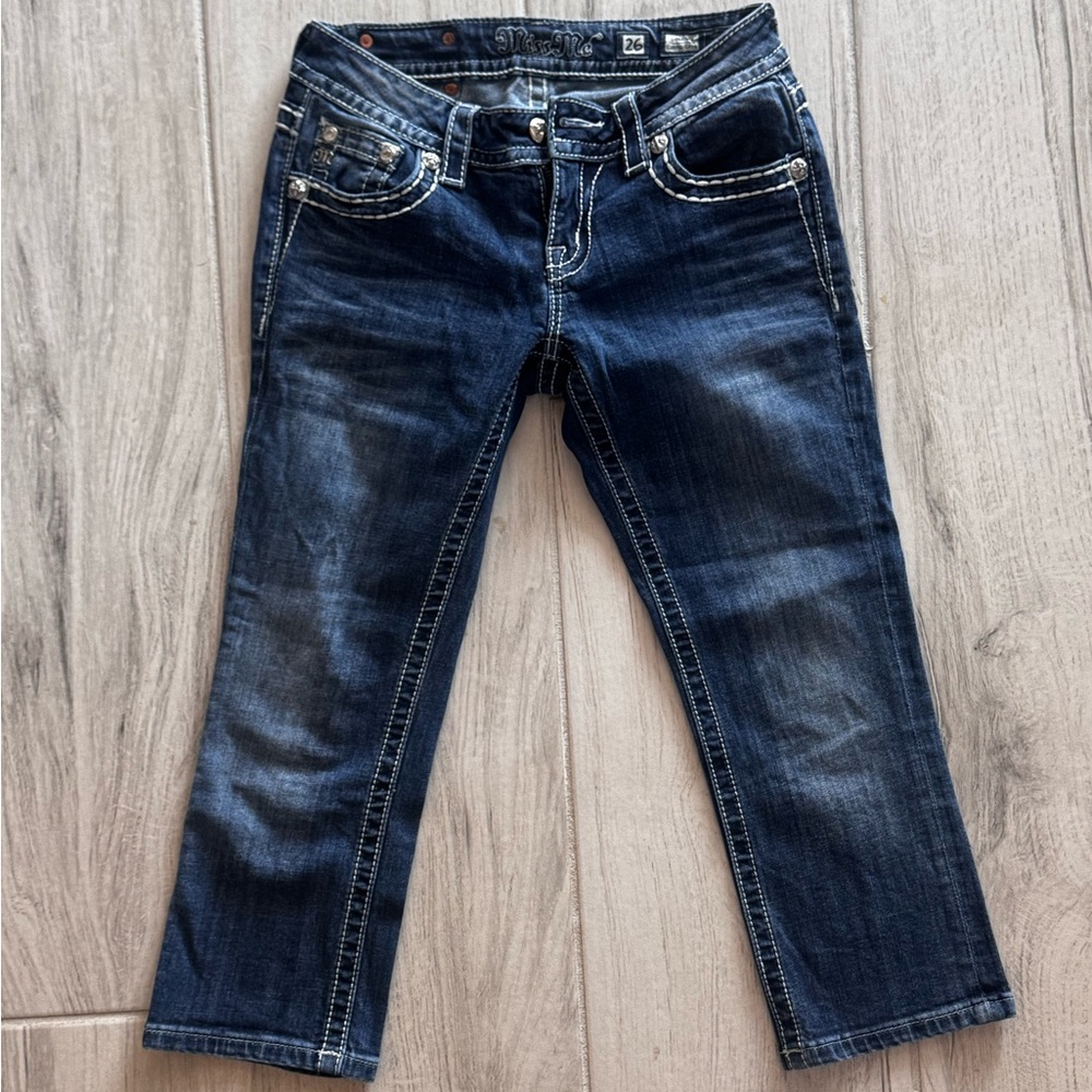 Miss Me Dark Blue Ankle Jeans